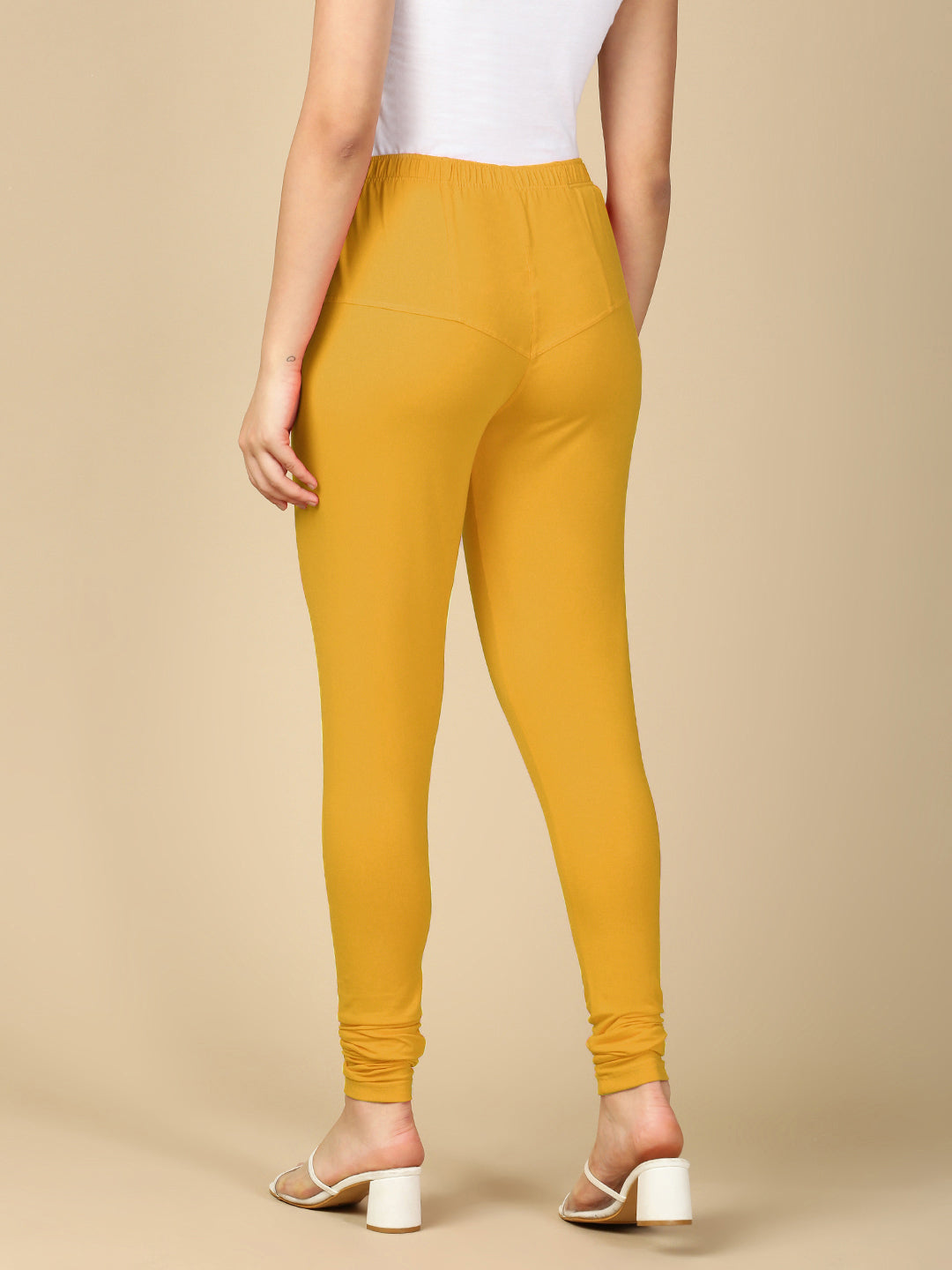 Yellow Premium Cotton Stretch Churidar - PYNK
