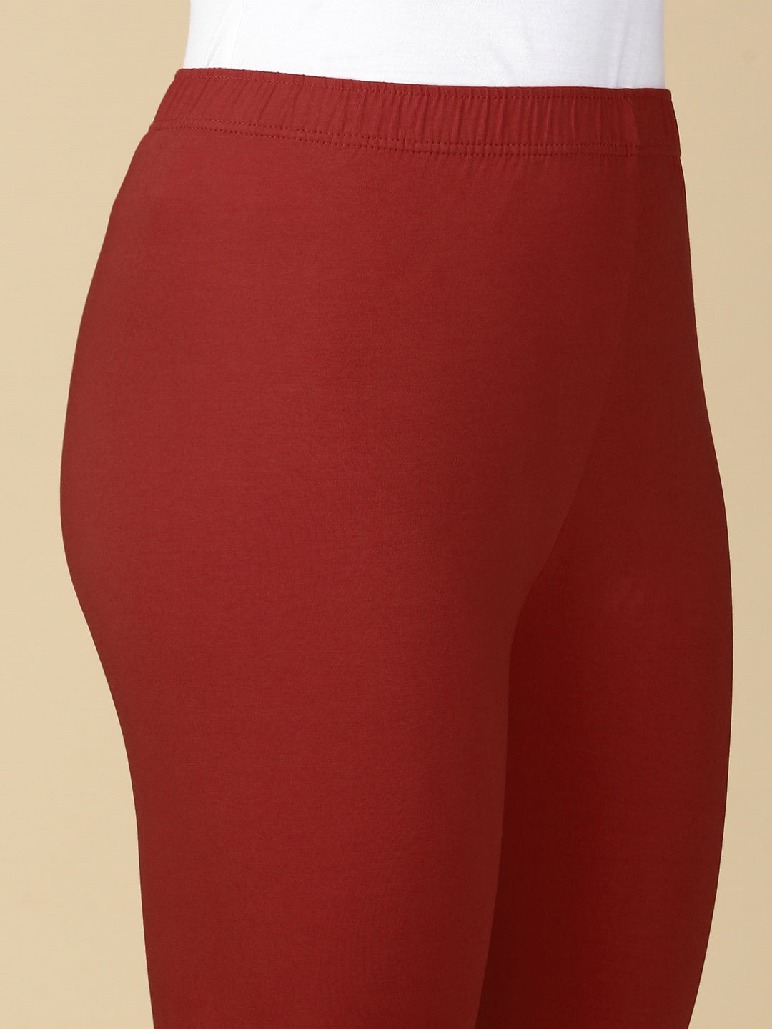 Bossa Nova Premium Cotton Stretch Ankle Length Leggings - PYNK