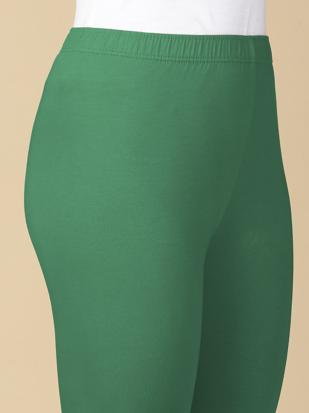 Pak Green Premium Cotton Stretch Ankle Length Leggings - PYNK