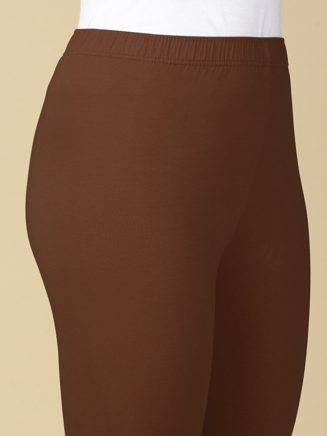 Hot Chocolate Premium Cotton Stretch Ankle Length Leggings - PYNK