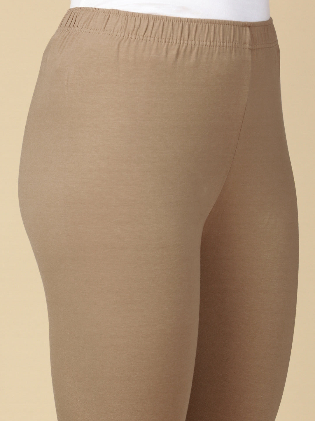 Clay Premium Cotton Stretch Ankle Length Leggings - PYNK