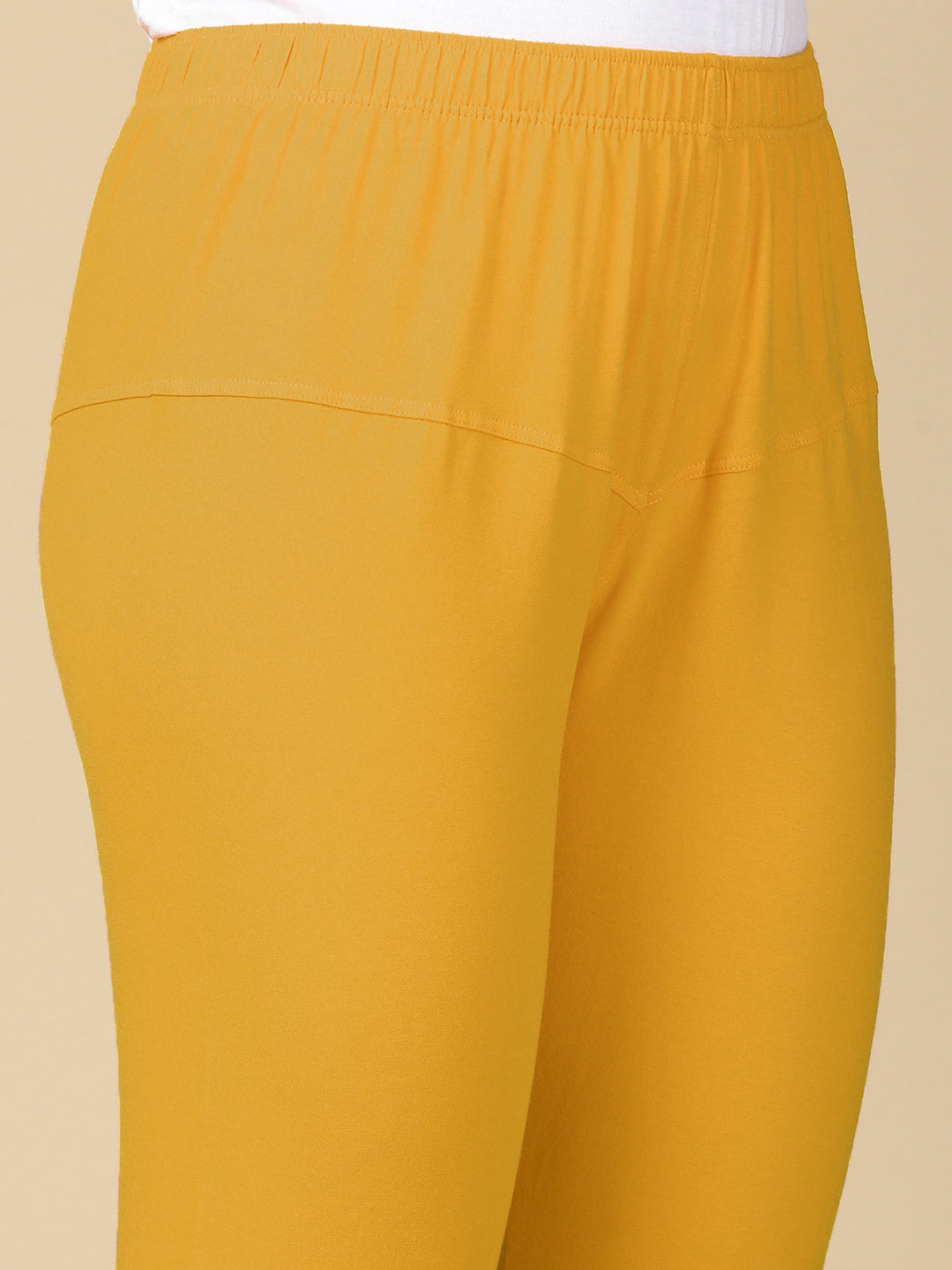Yellow Premium Cotton Stretch Churidar - PYNK
