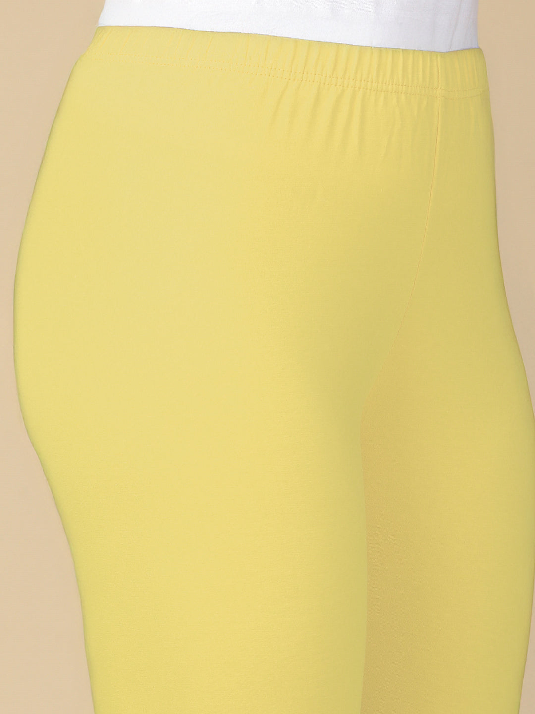 LT Lemon Premium Cotton Stretch Ankle Length Leggings - PYNK