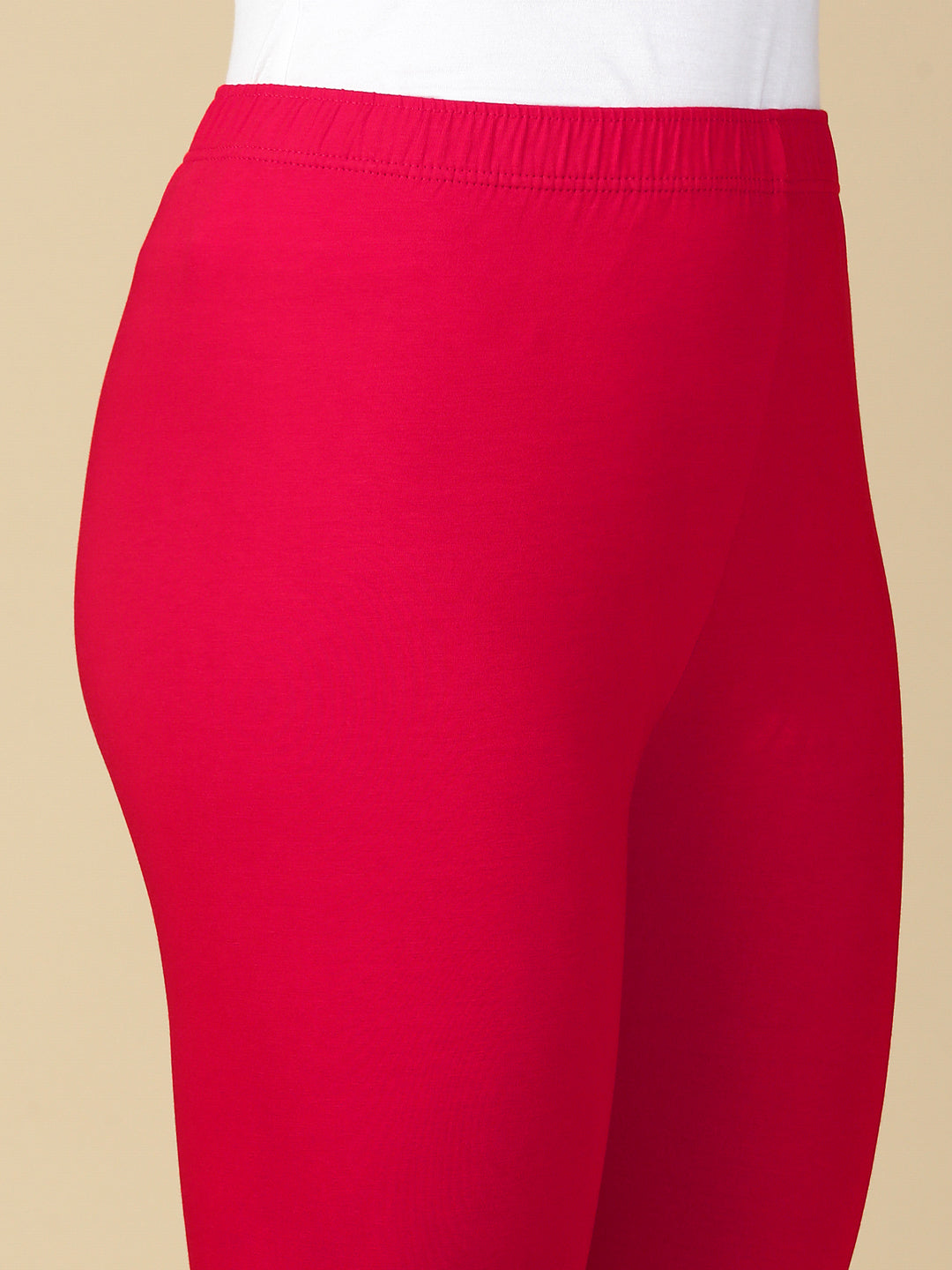Lady Queen Premium Cotton Stretch Ankle Length Leggings - PYNK
