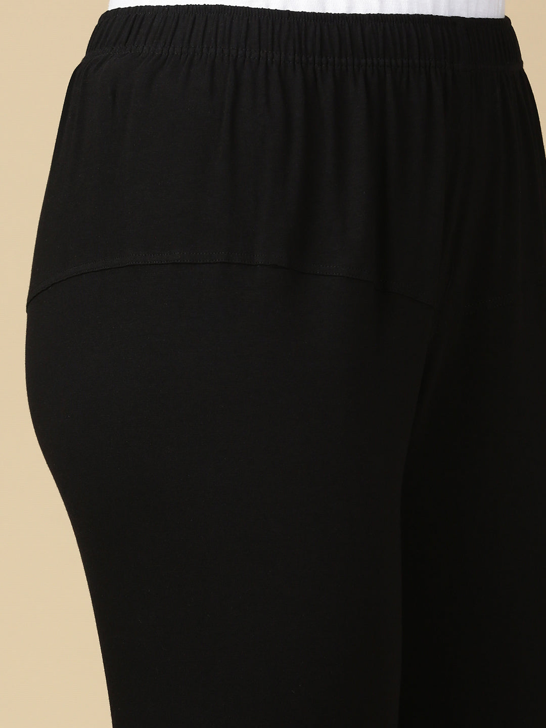 Black Premium Cotton Stretch Churidar - PYNK