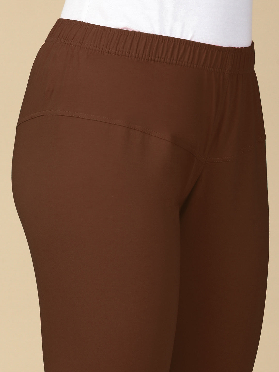 Hot Chocolate Premium Cotton Stretch Churidar - PYNK