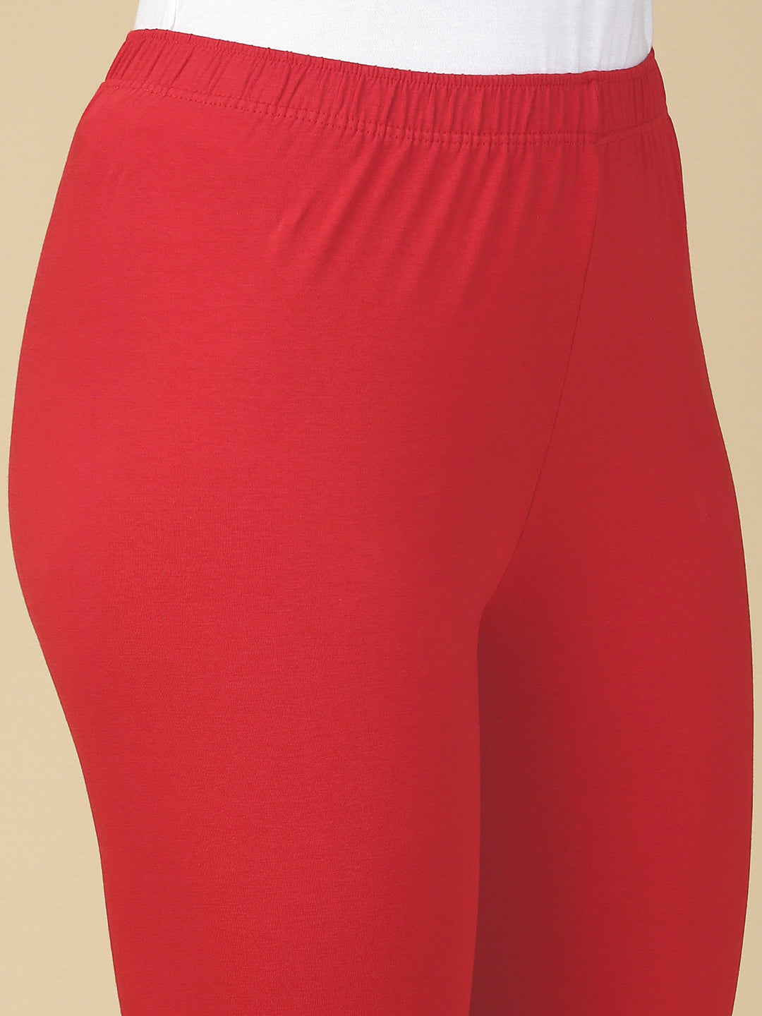 Scarlet Premium Cotton Stretch Ankle Length Leggings - PYNK