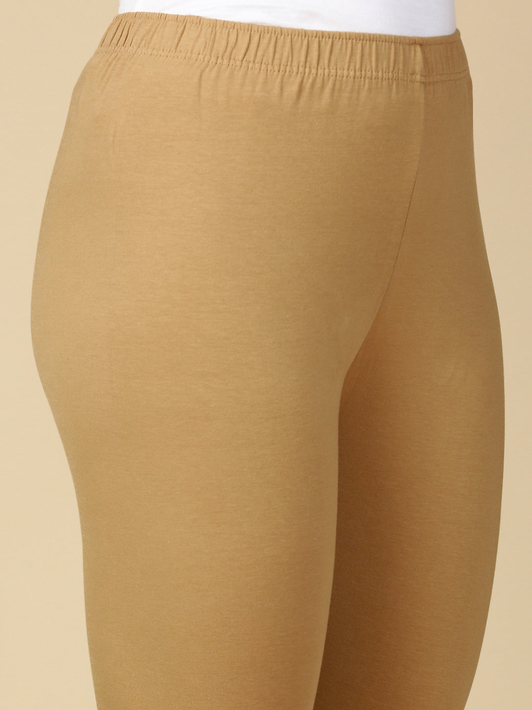 Biscuit Premium Cotton Stretch Ankle Length Leggings - PYNK