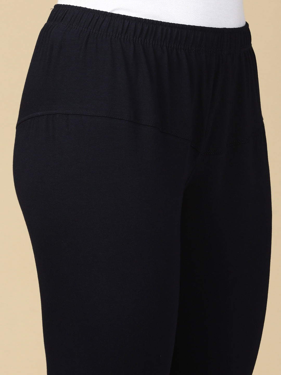Deep Navy Premium Cotton Stretch Churidar - PYNK
