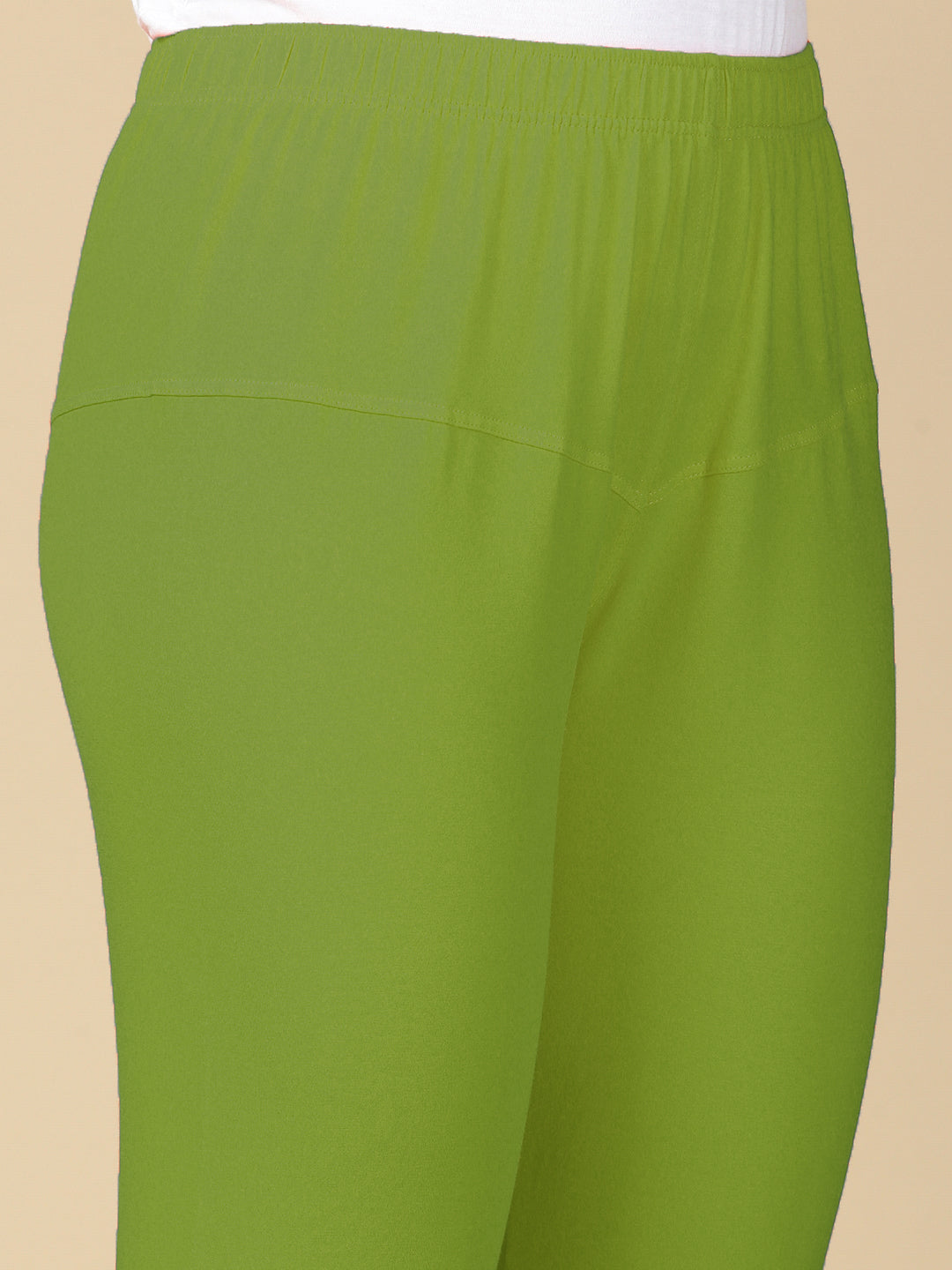 Parrot Green Premium Cotton Stretch Churidar - PYNK