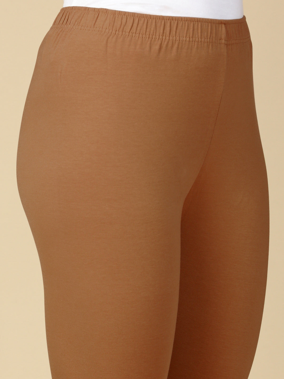 Fawn Premium Cotton Stretch Ankle Length Leggings - PYNK