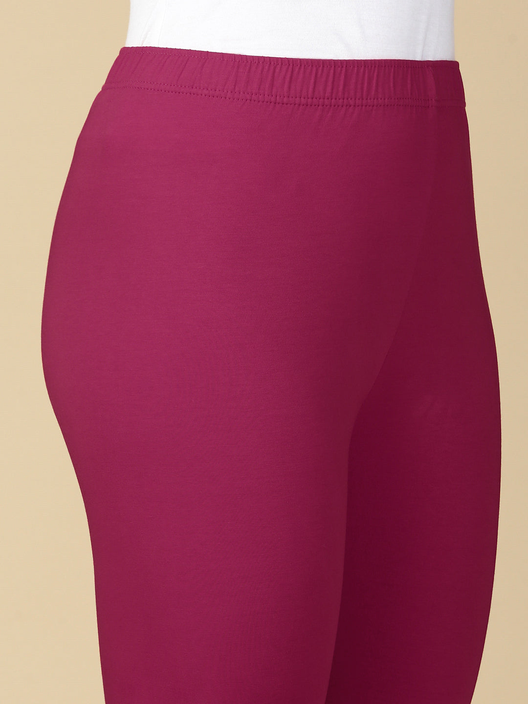 Falsa Premium Cotton Stretch Ankle Length Leggings - PYNK