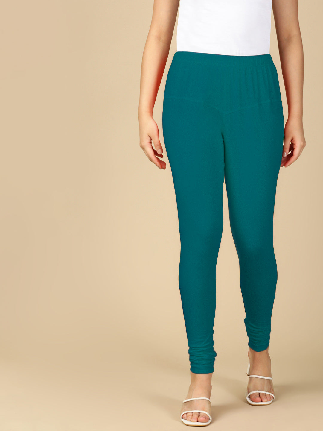 D Z Green Premium Cotton Stretch Churidar - PYNK