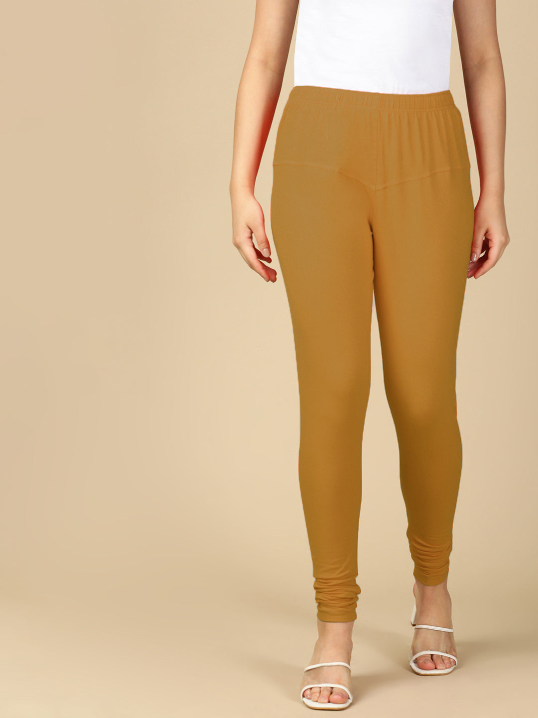 Tan Brown Premium Cotton Stretch Churidar - PYNK