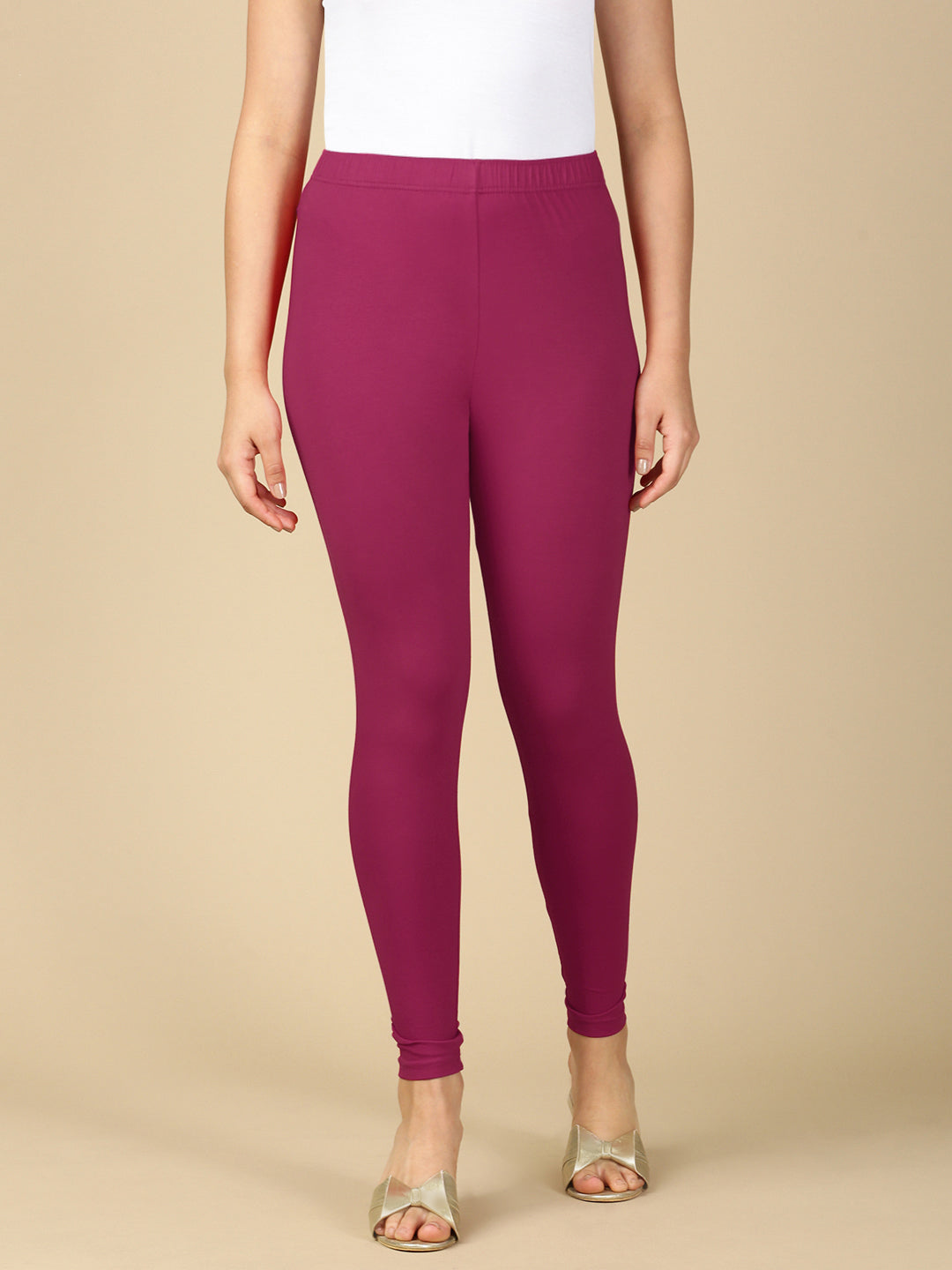Falsa Premium Cotton Stretch Ankle Length Leggings - PYNK