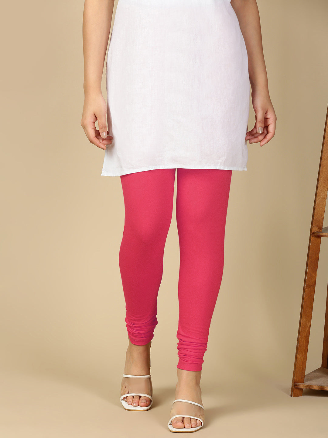 Camellia Rose Premium Cotton Stretch Churidar - PYNK