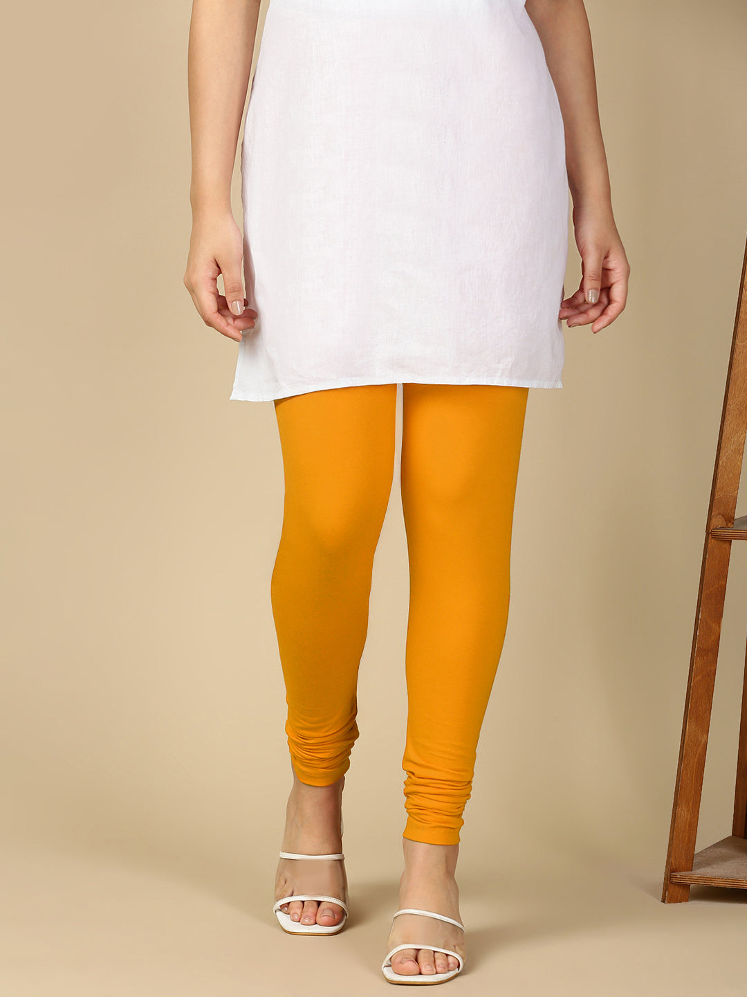 Turmeric Premium Cotton Stretch Churidar - PYNK