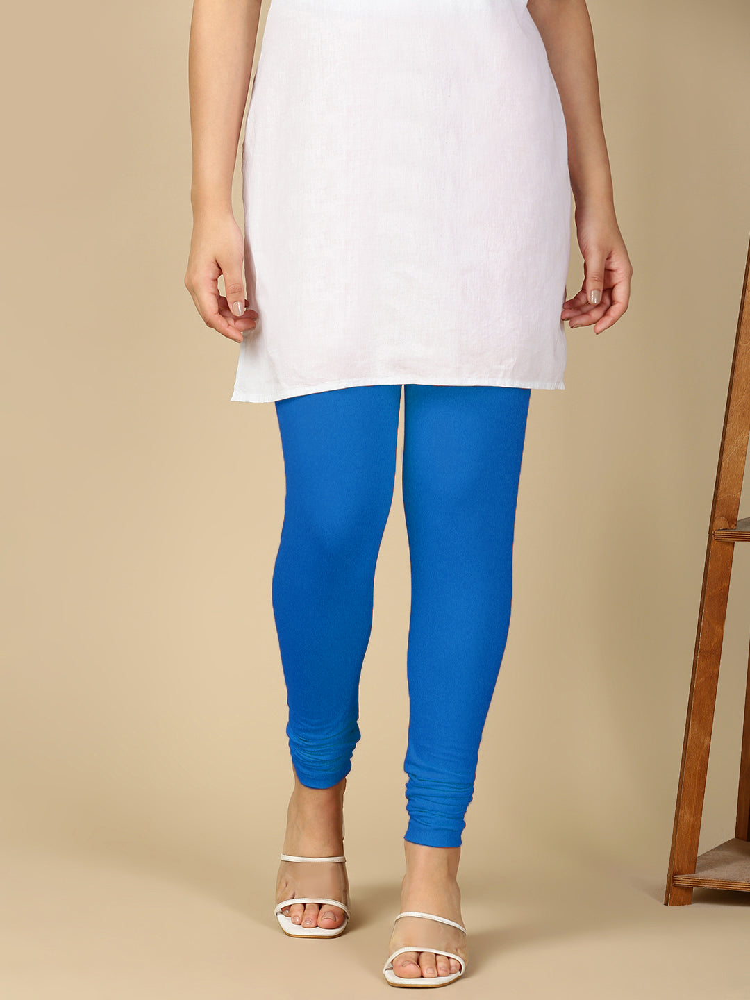 T.Blue Premium Cotton Stretch Churidar - PYNK