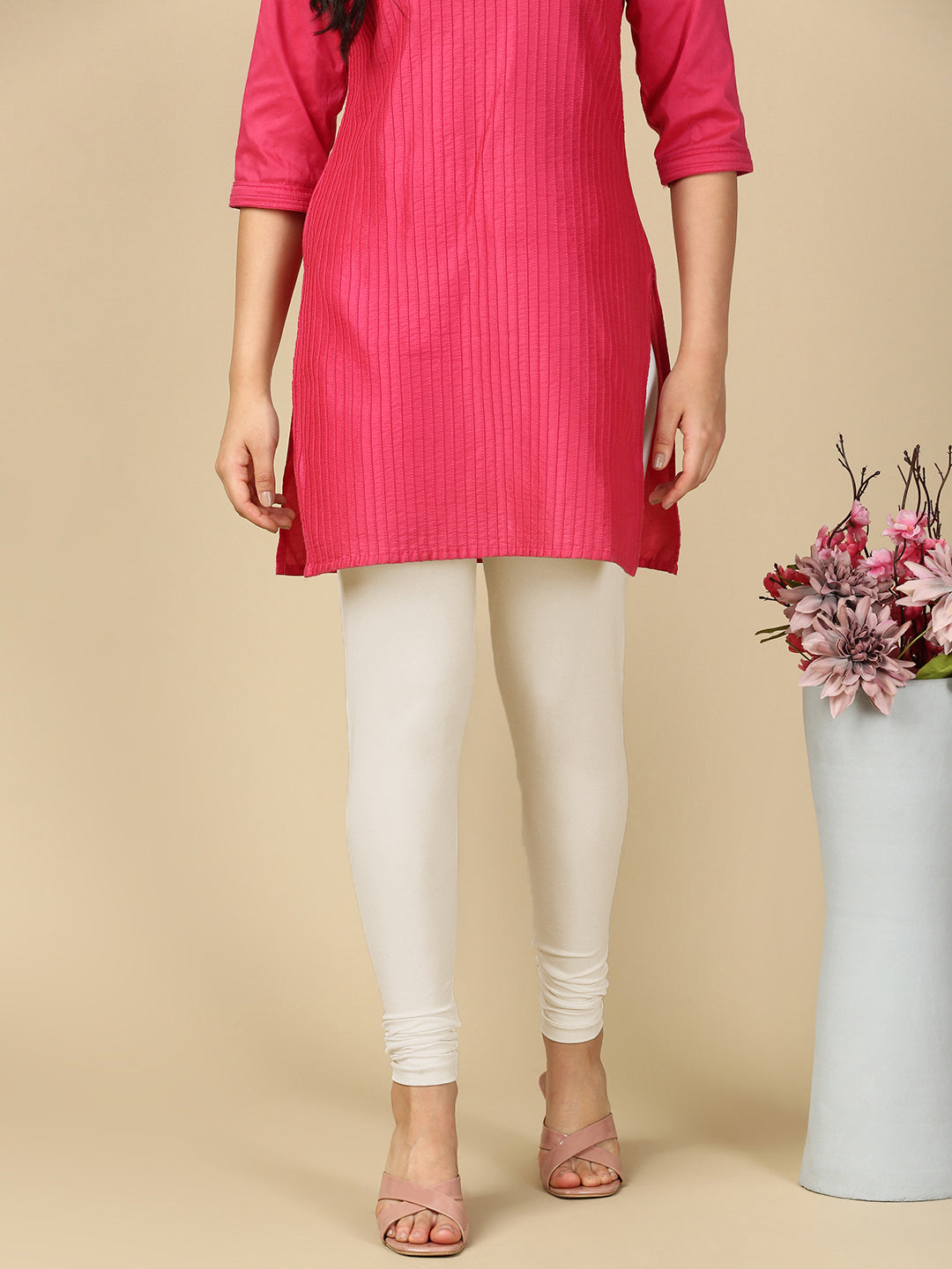 Butter Premium Cotton Stretch Churidar - PYNK