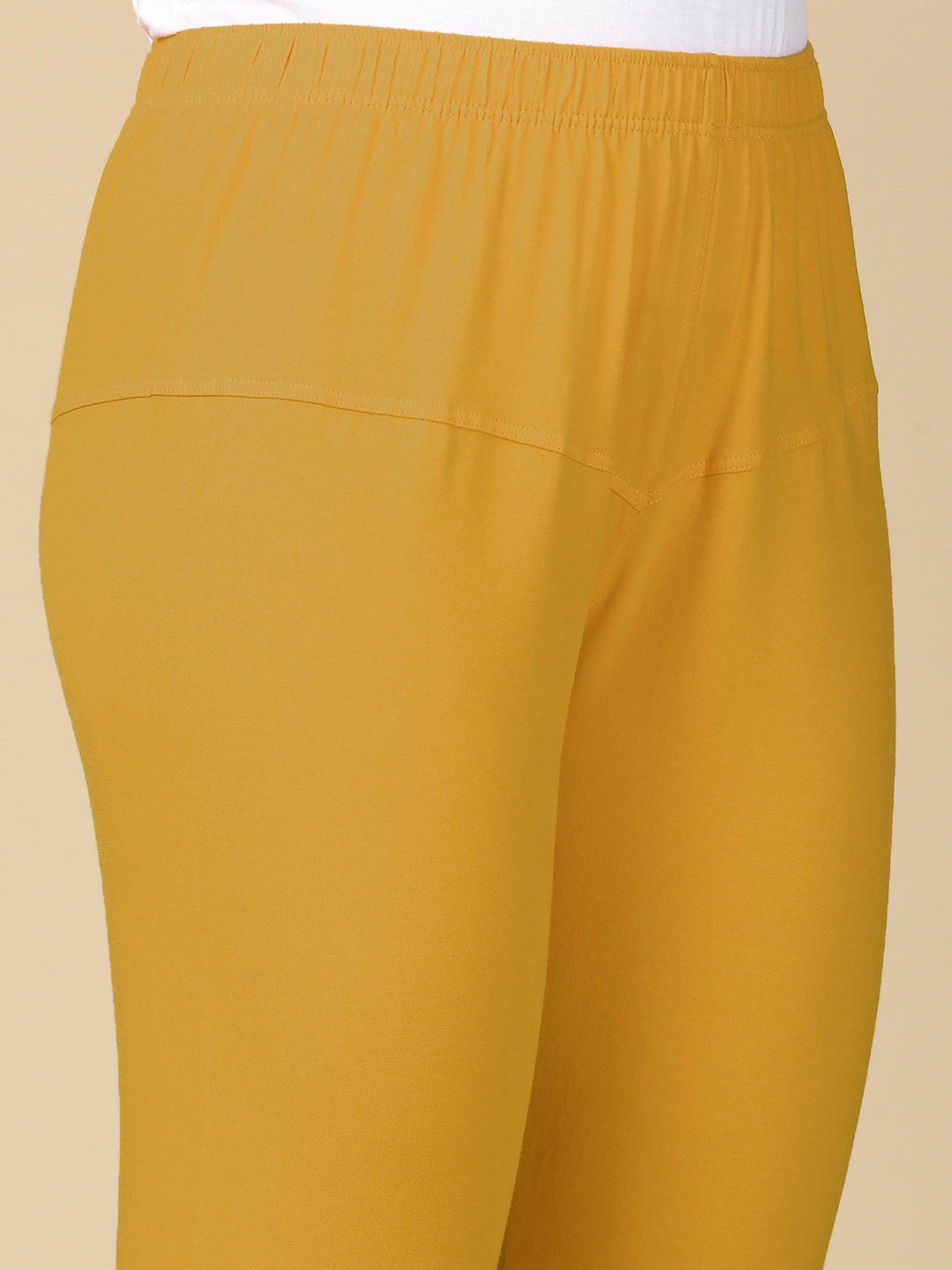 Rich Gold Premium Cotton Stretch Churidar - PYNK