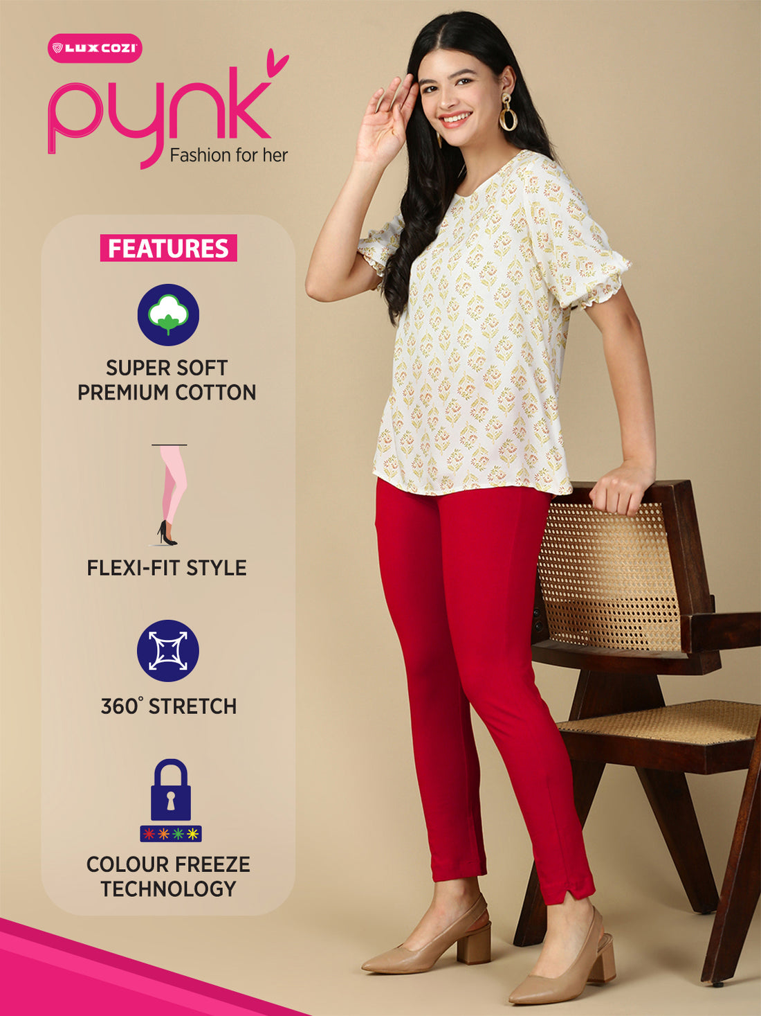 Rose Wood Kurti Pant - PYNK