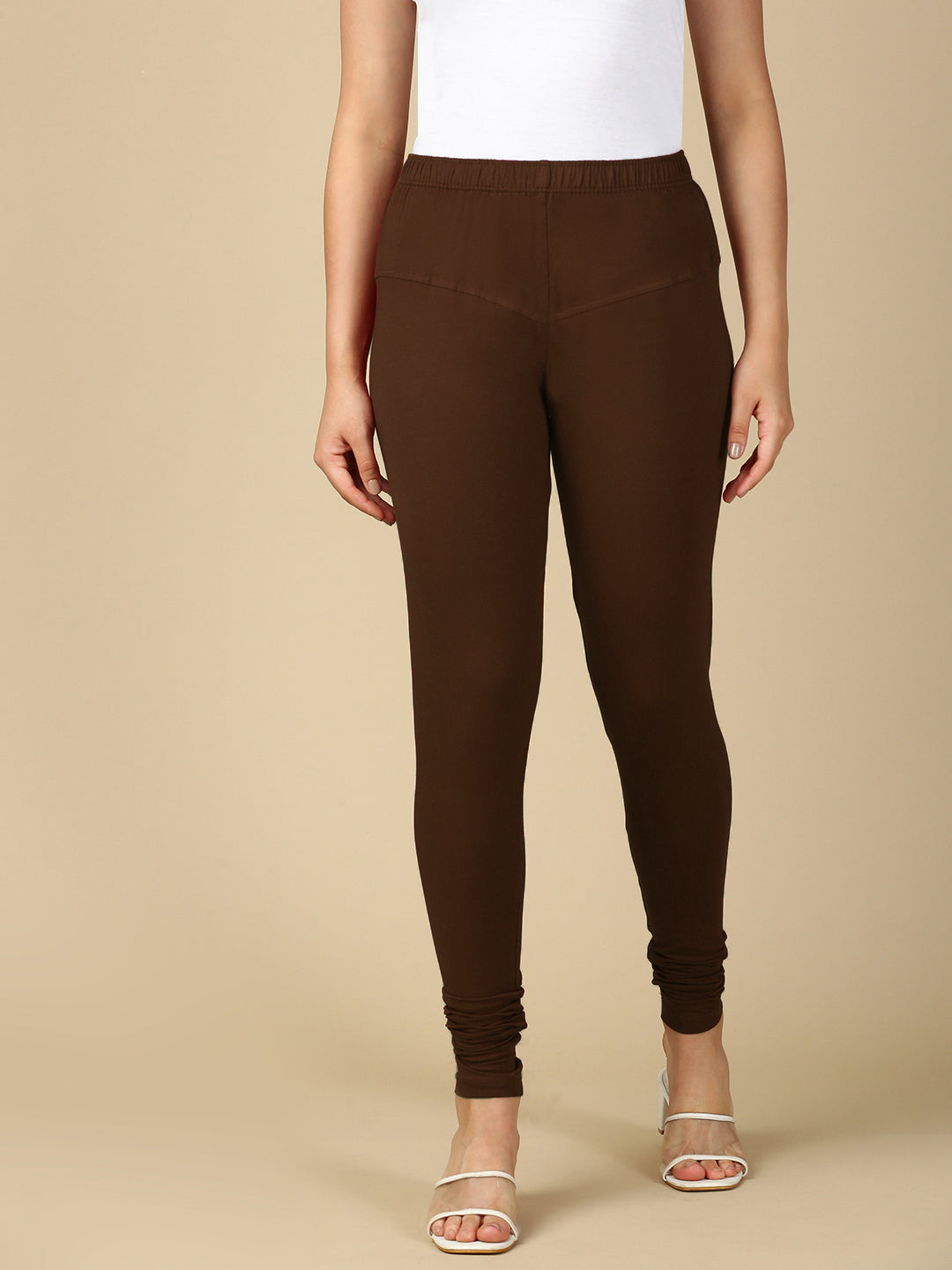 Brown Premium Cotton Stretch Churidar - PYNK