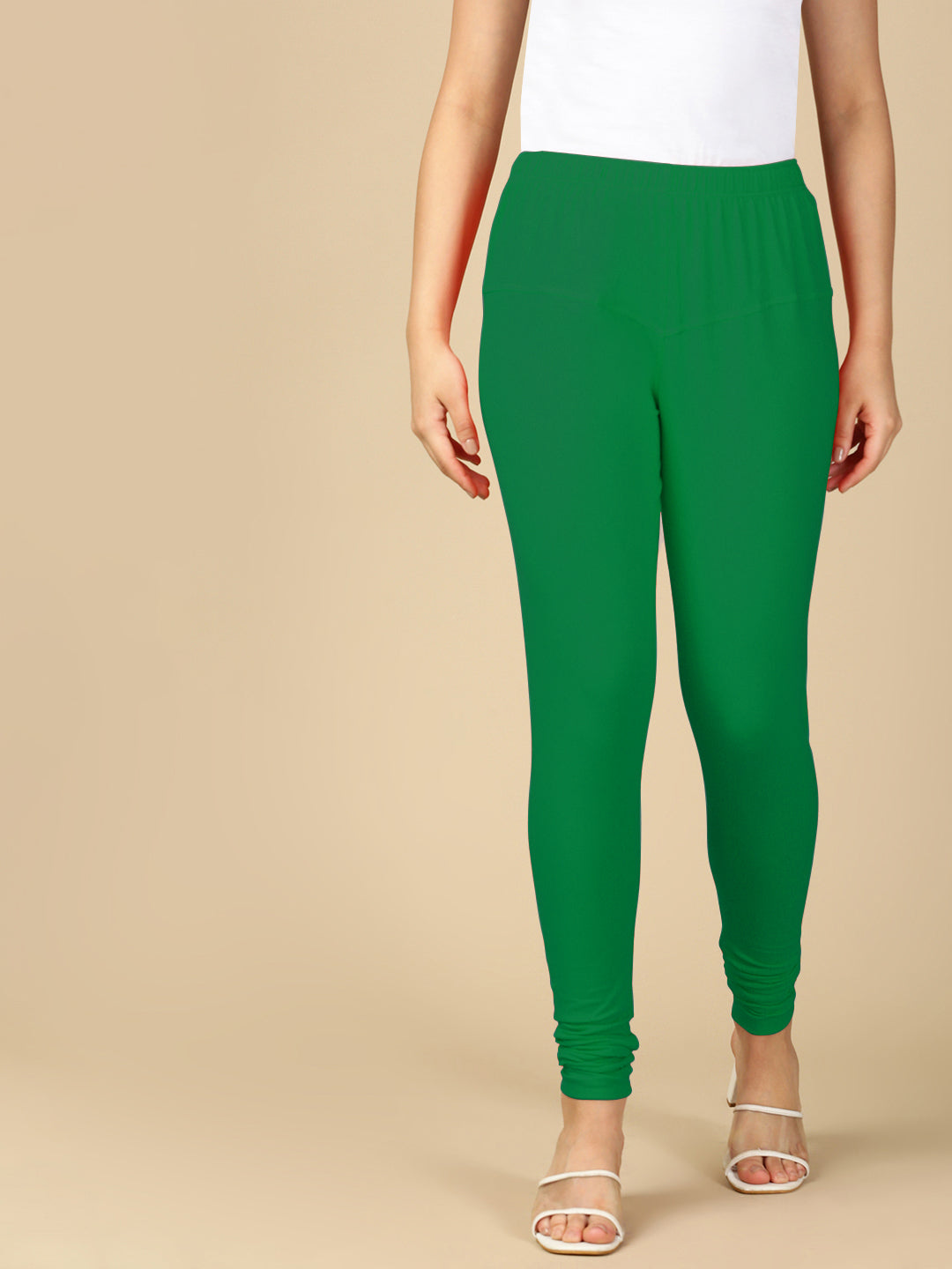 Forest Green Premium Cotton Stretch Churidar - PYNK