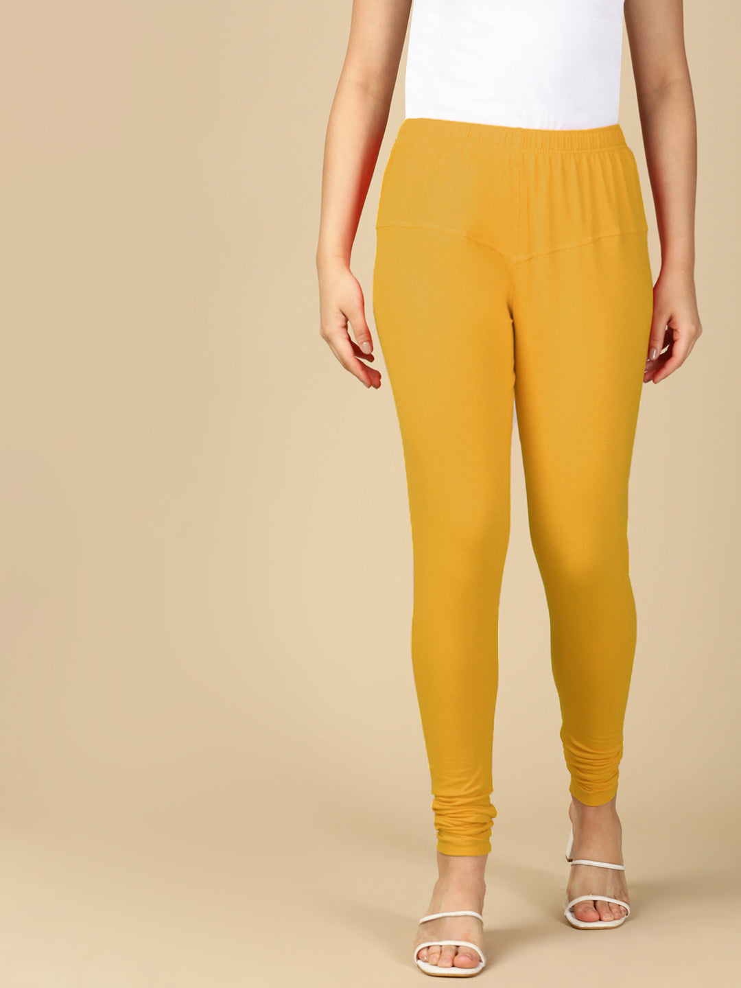 Yellow Premium Cotton Stretch Churidar - PYNK