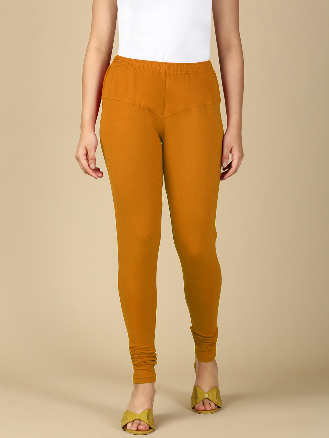 Mustard Premium Cotton Stretch Churidar - PYNK