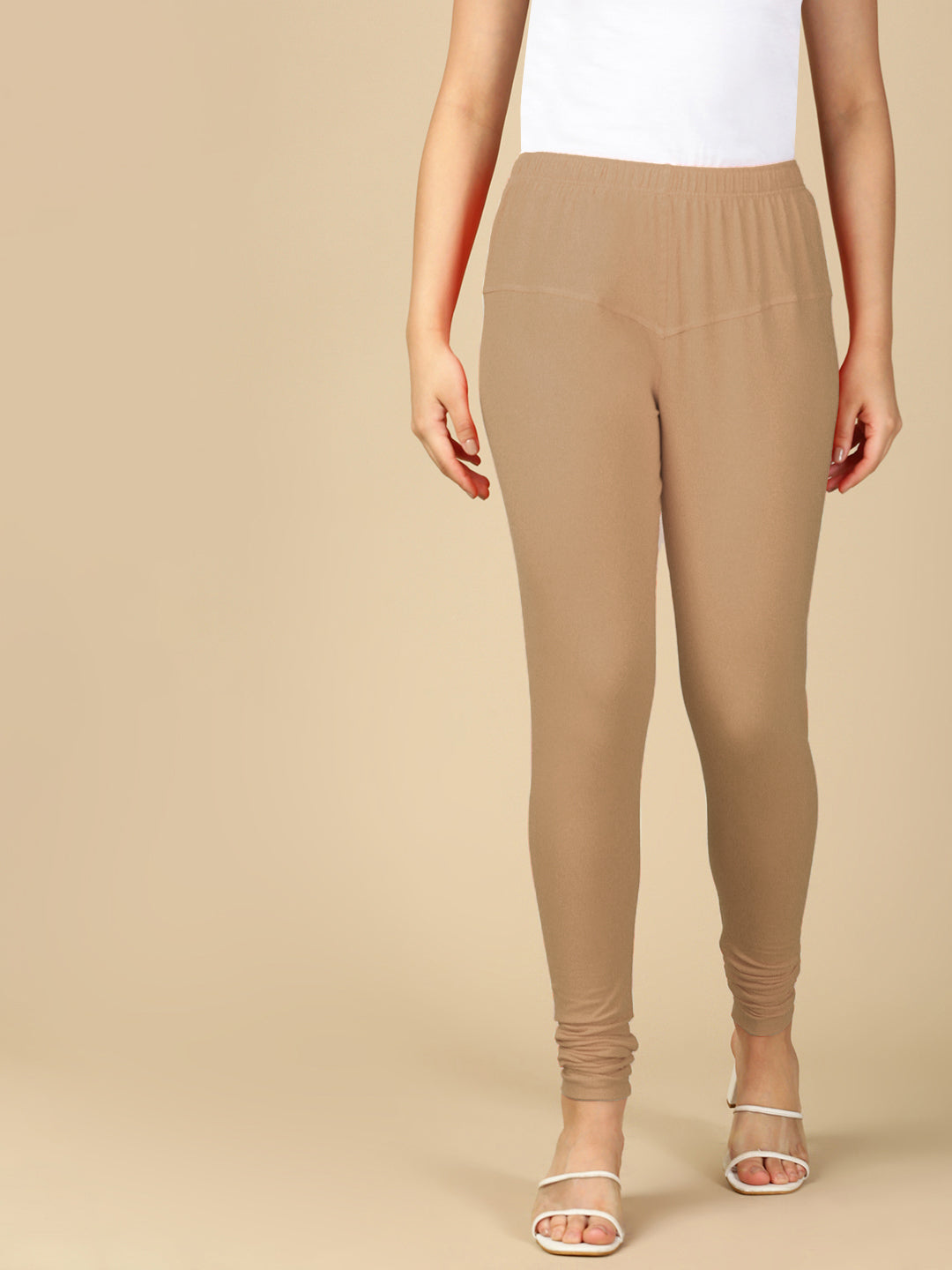 Light Acru Premium Cotton Stretch Churidar - PYNK