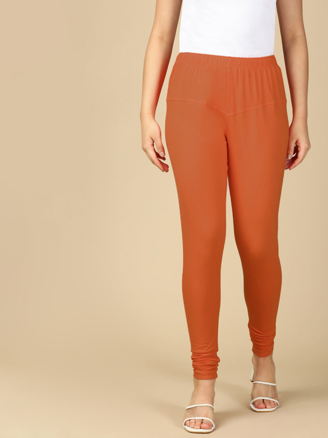 Brick Premium Cotton Stretch Churidar - PYNK