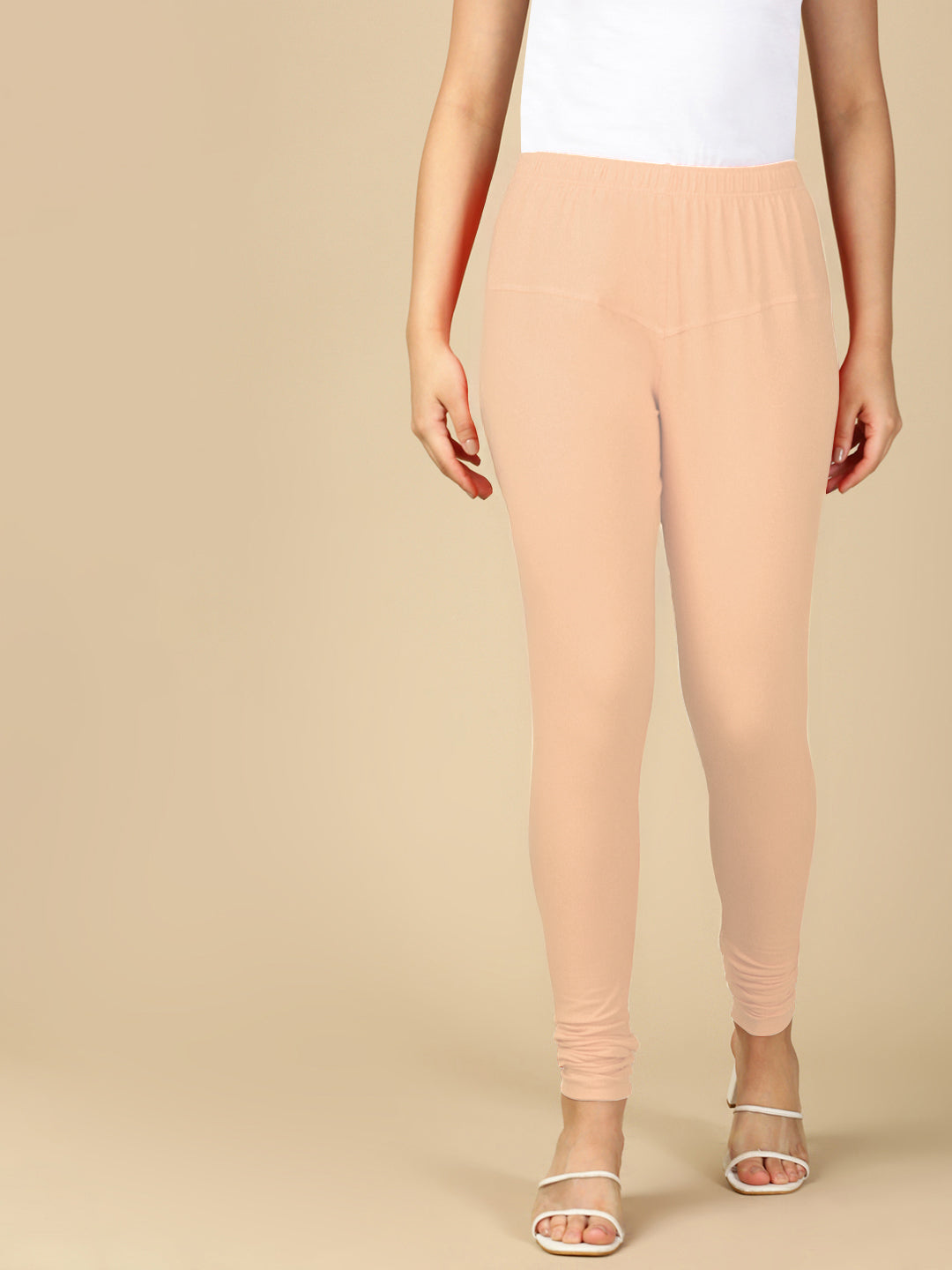 Peach Premium Cotton Stretch Churidar - PYNK