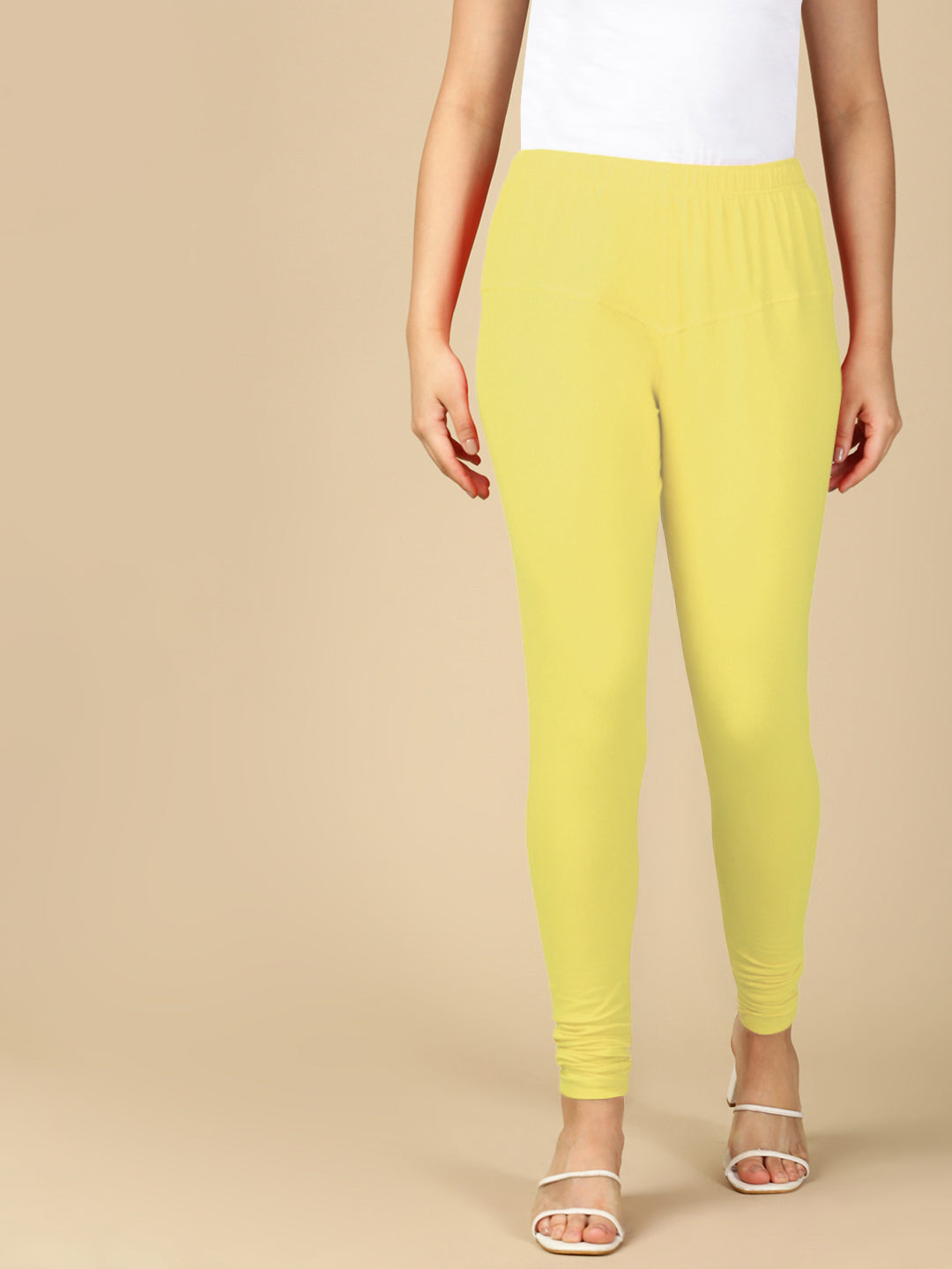 LT Lemon Premium Cotton Stretch Churidar - PYNK