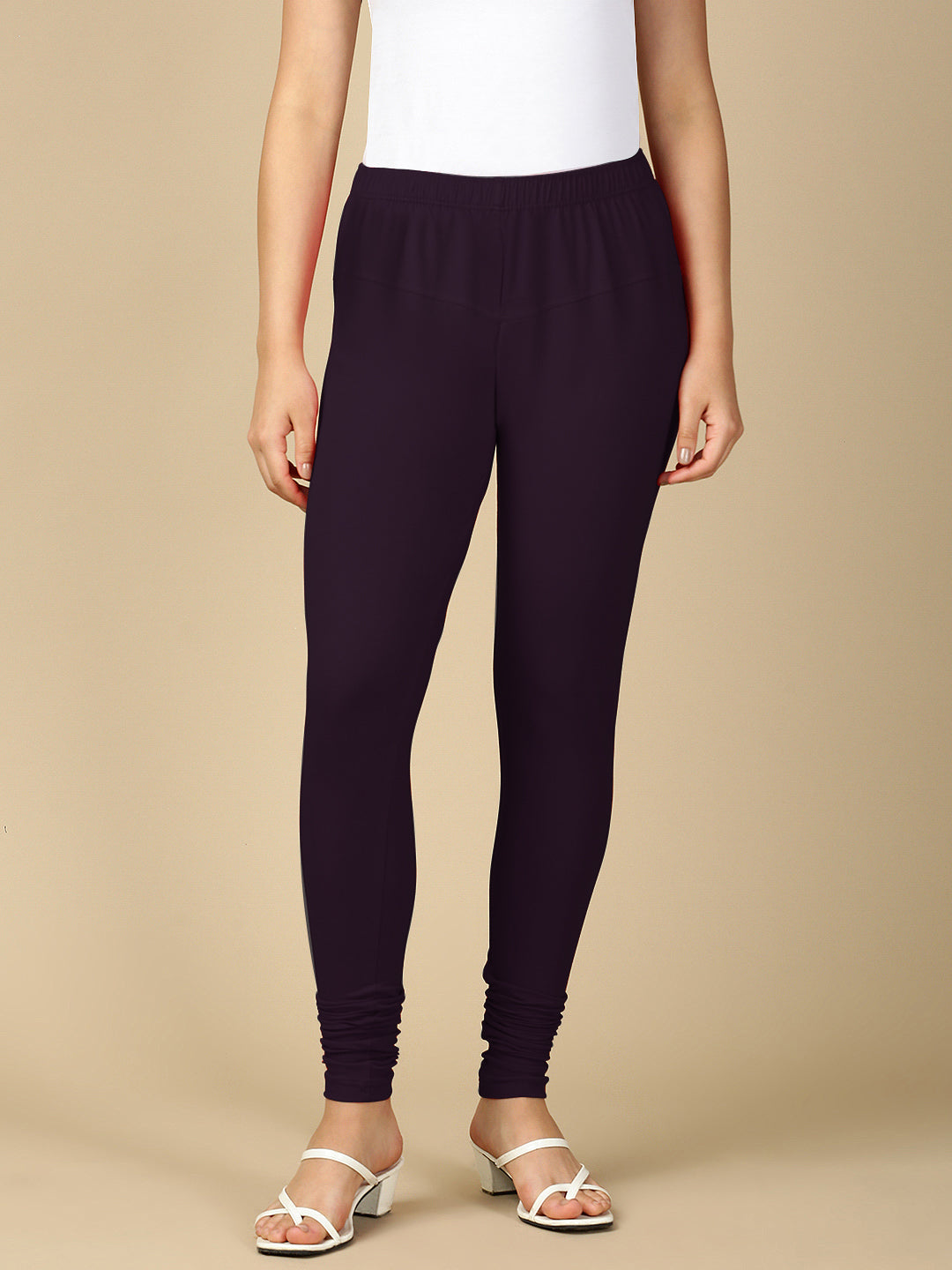 Plum Premium Cotton Stretch Churidar - PYNK