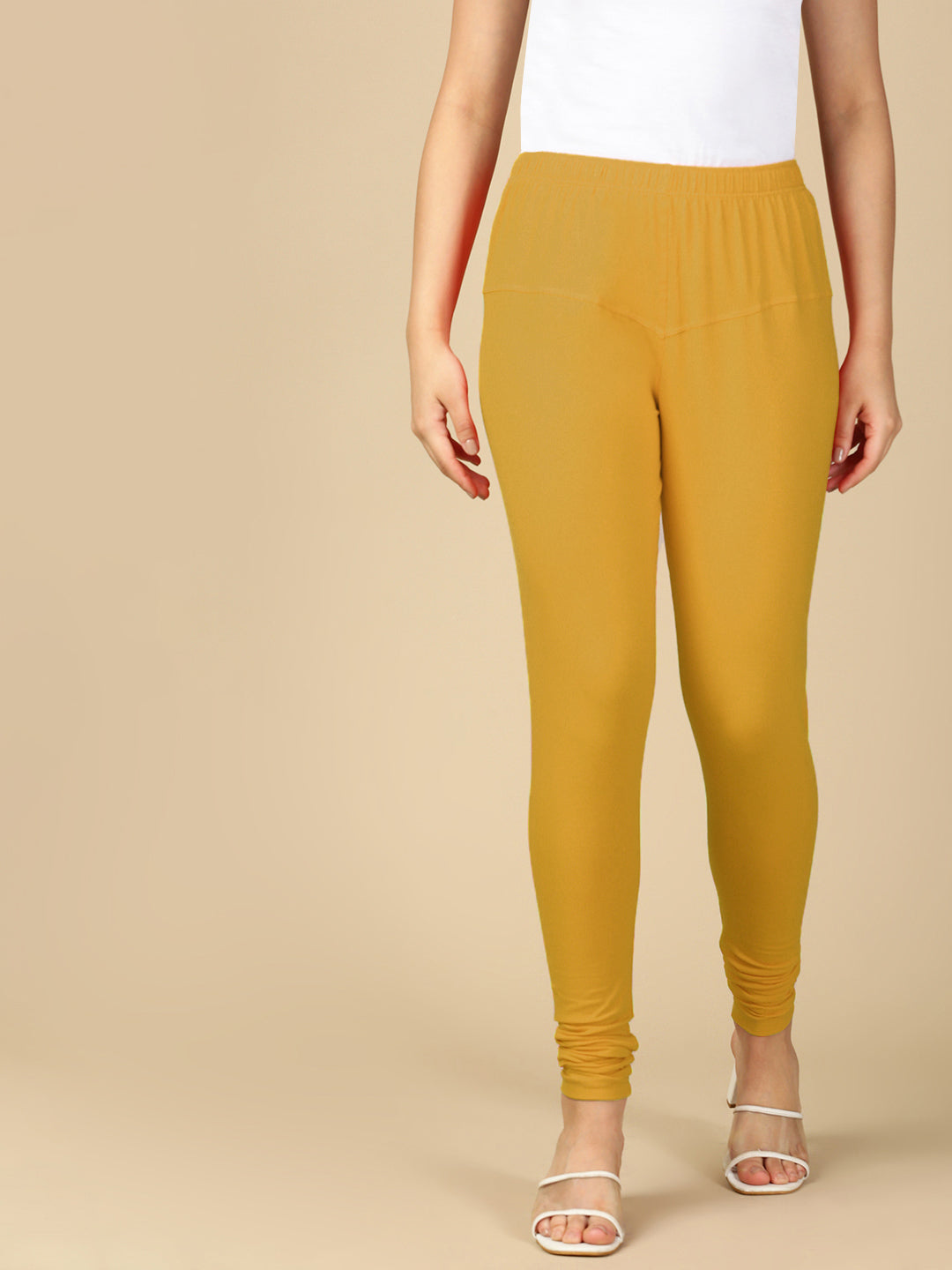 Rich Gold Premium Cotton Stretch Churidar - PYNK