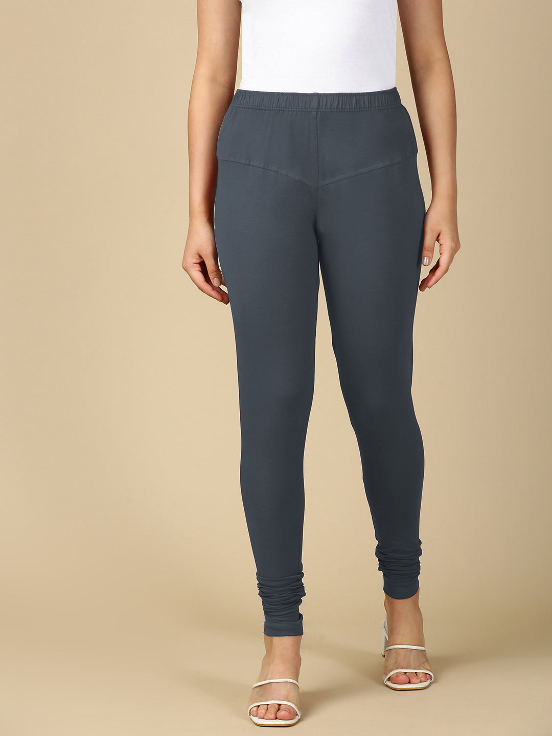 Moon Light Blue Premium Cotton Stretch Churidar - PYNK