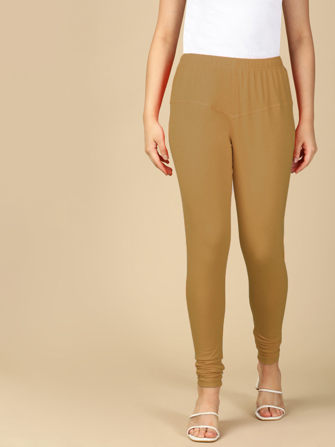 Peanut Brown Premium Cotton Stretch Churidar - PYNK