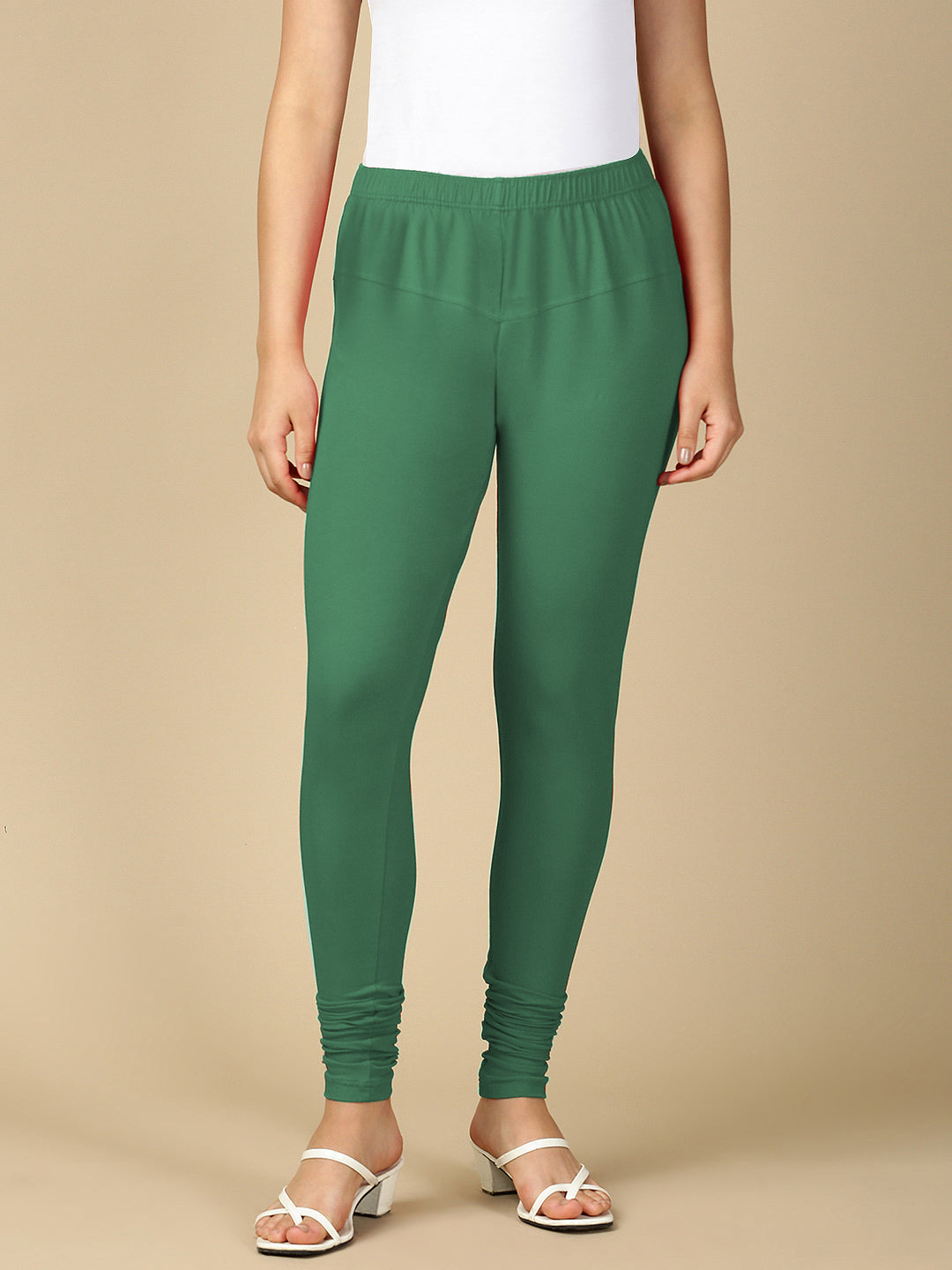 Pak Green Premium Cotton Stretch Churidar - PYNK