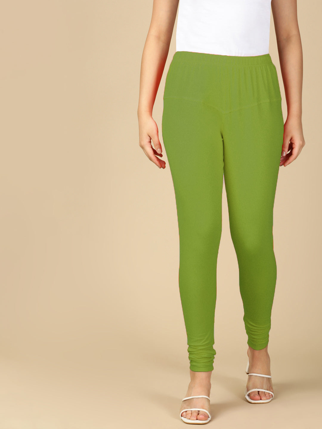 Parrot Green Premium Cotton Stretch Churidar - PYNK