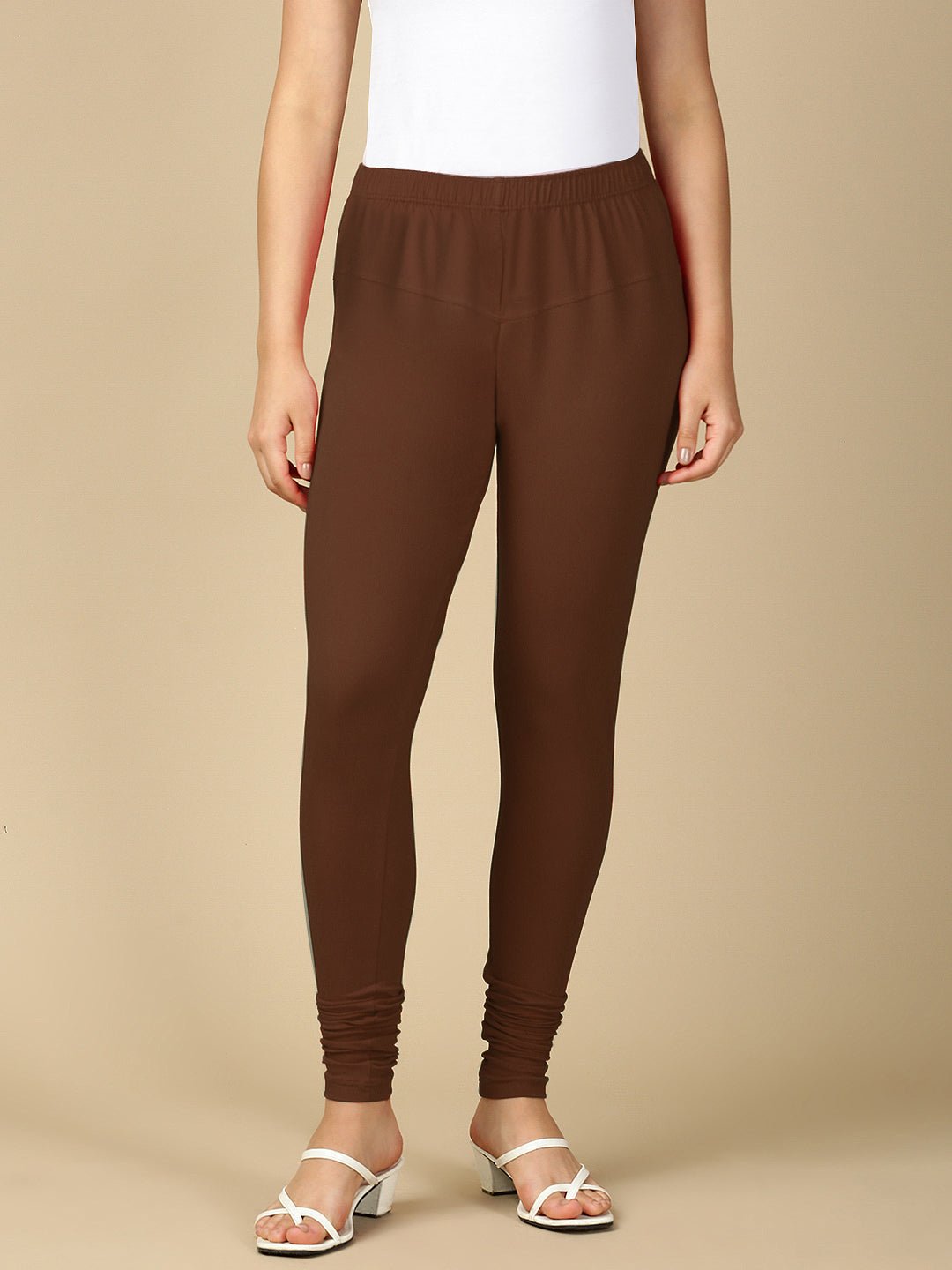 Hot Chocolate Premium Cotton Stretch Churidar - PYNK
