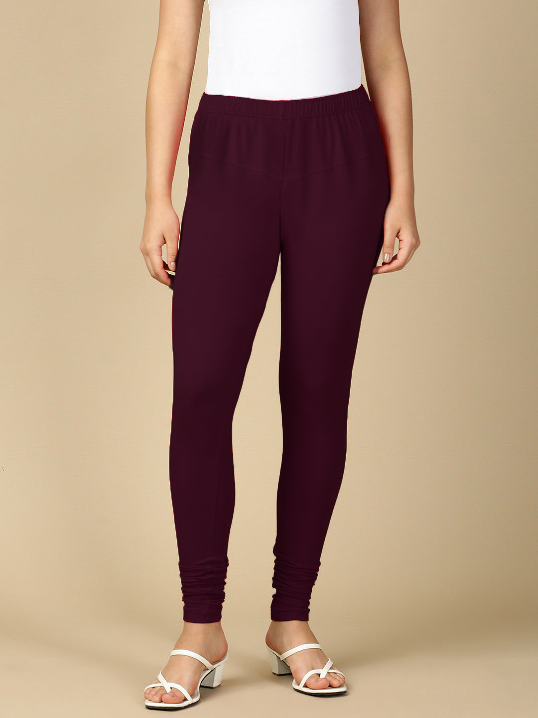 M.Purple Premium Cotton Stretch Churidar - PYNK