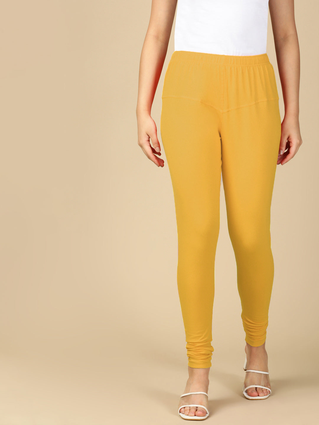 True Gold Premium Cotton Stretch Churidar - PYNK