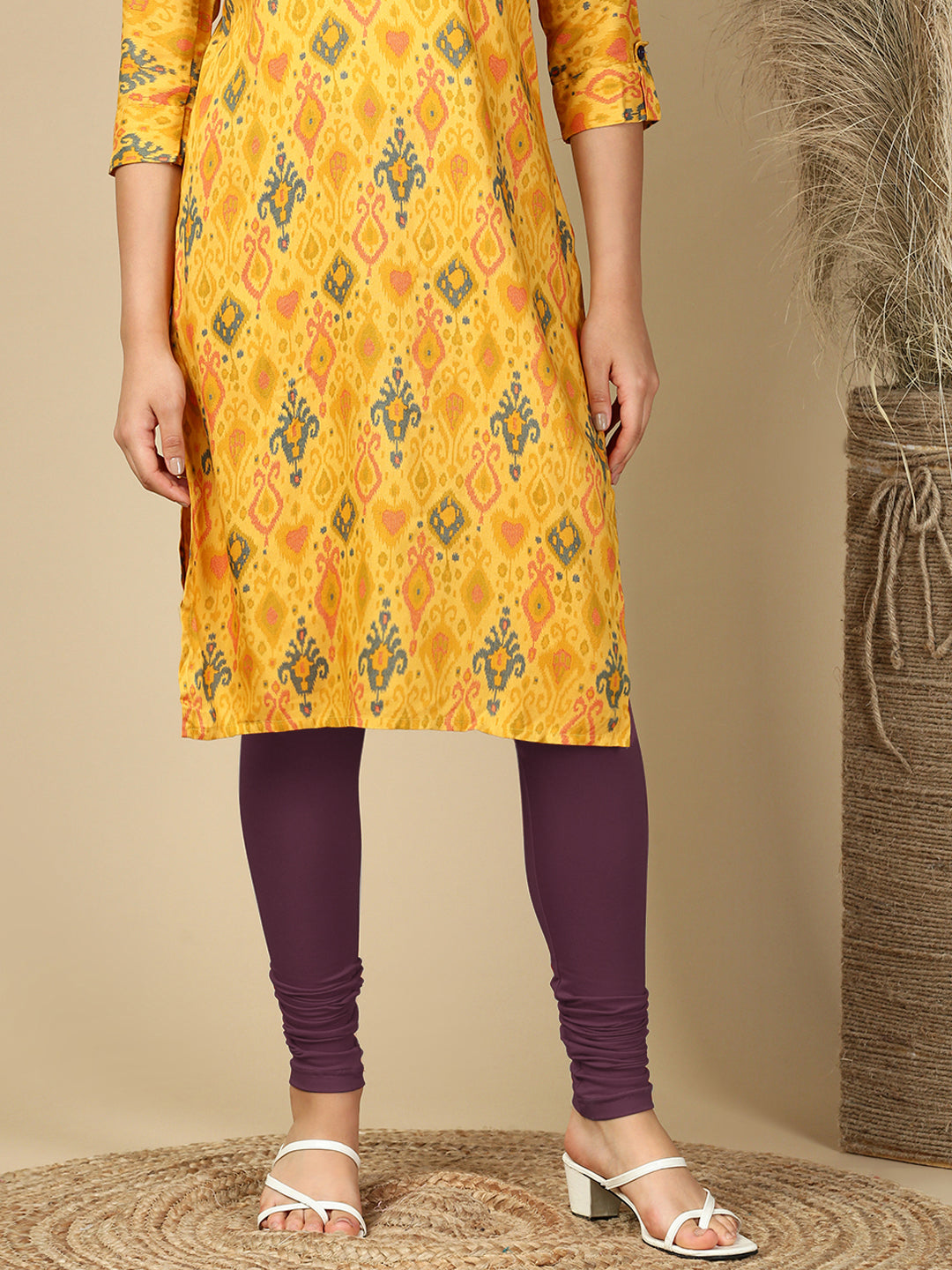 Onion Premium Cotton Stretch Churidar - PYNK