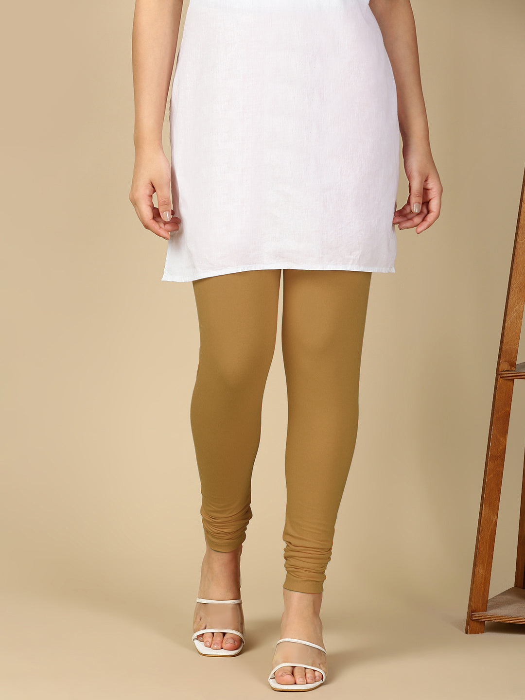 Peanut Brown Premium Cotton Stretch Churidar - PYNK
