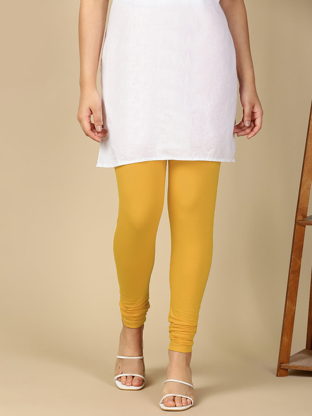 True Gold Premium Cotton Stretch Churidar - PYNK