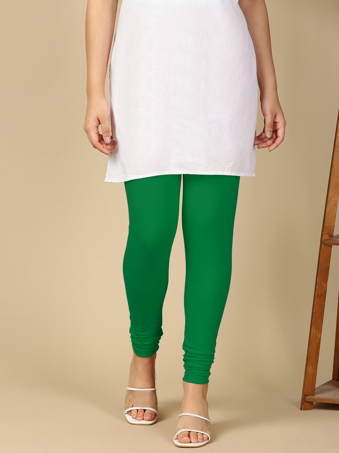 Forest Green Premium Cotton Stretch Churidar - PYNK