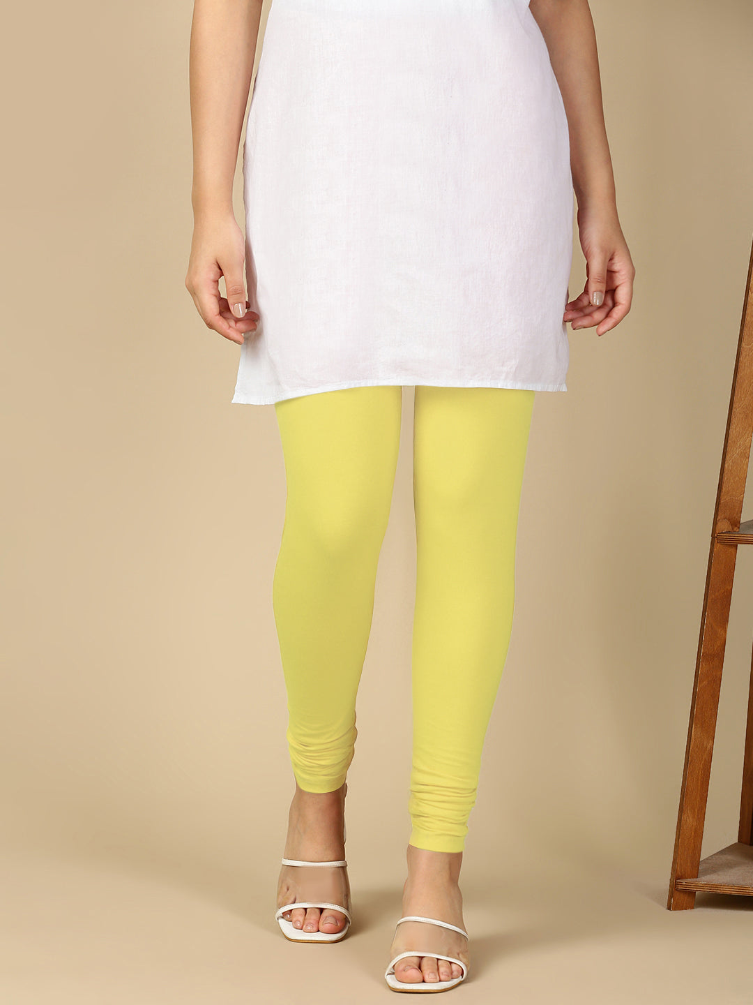 LT Lemon Premium Cotton Stretch Churidar - PYNK