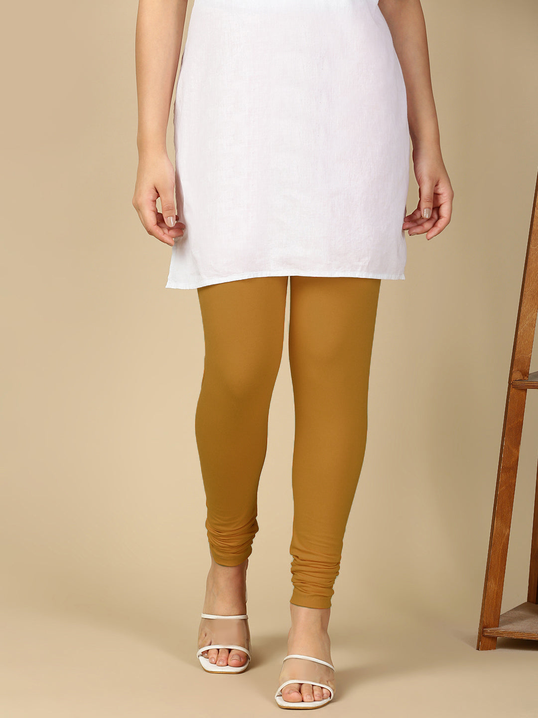Tan Brown Premium Cotton Stretch Churidar - PYNK