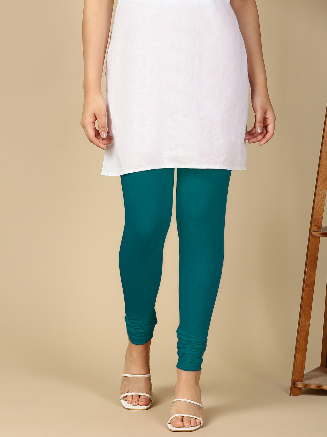 D Z Green Premium Cotton Stretch Churidar - PYNK