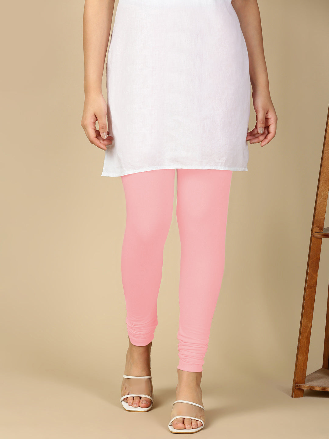 Baby Pink Premium Cotton Stretch Churidar - PYNK